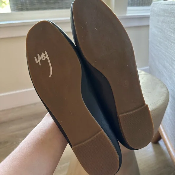 Madewell The Cory Flat in Black Leather, size 7 - Picture 8 of 12